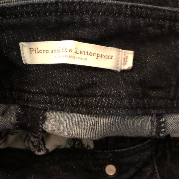 Anthropologie Pilcro | Front Seam High Rise Straight cropped leg Jeans Size 26 - Picture 8 of 10